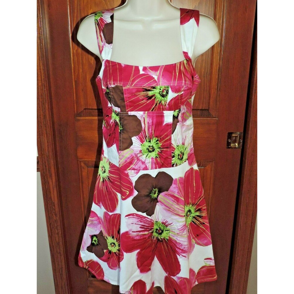 Candie's Juniors Floral Sundress Pink, Green, White Dress Size 3